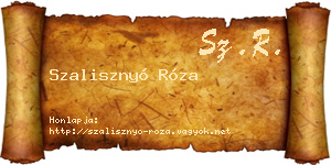 Szalisznyó Róza névjegykártya