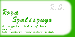 roza szalisznyo business card