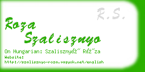 roza szalisznyo business card